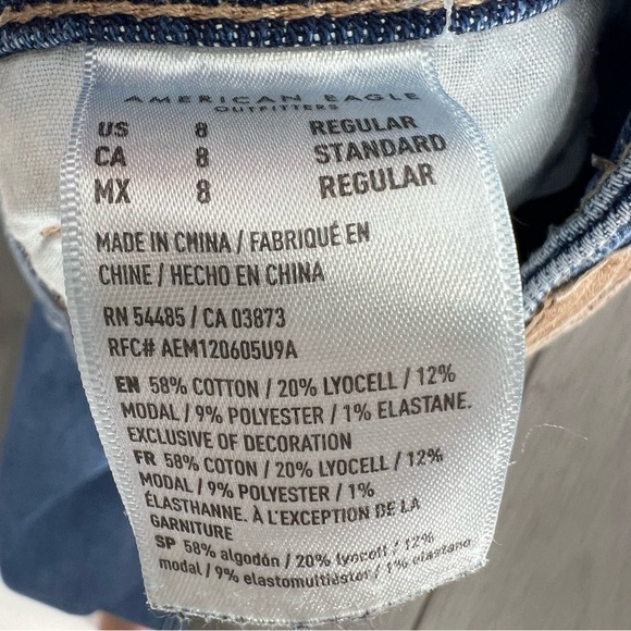 American eagle distressed Jean size 8 regular - Picture 8 of 10